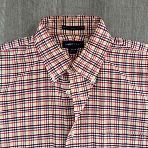 16, 34 Lands’ End Patterned Dress Shirt